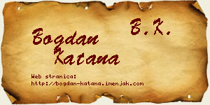Bogdan Katana vizit kartica